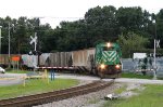 FURX 3020 leads a CSX train across Meeting Street